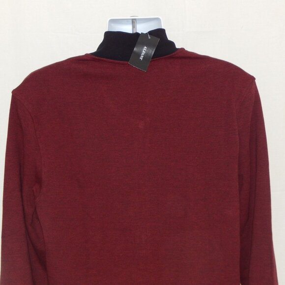 ALFANI Men’s Cotton Zip Front Baseball Collar Bomber Jacket DRK Red Size L NWT - Picture 4 of 4